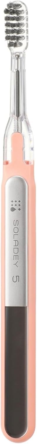 Soladey5 Ionic Toothbrush, Pink, Large Solar Cells and TiO2 Semiconductor, You can Brush Without Toothpaste